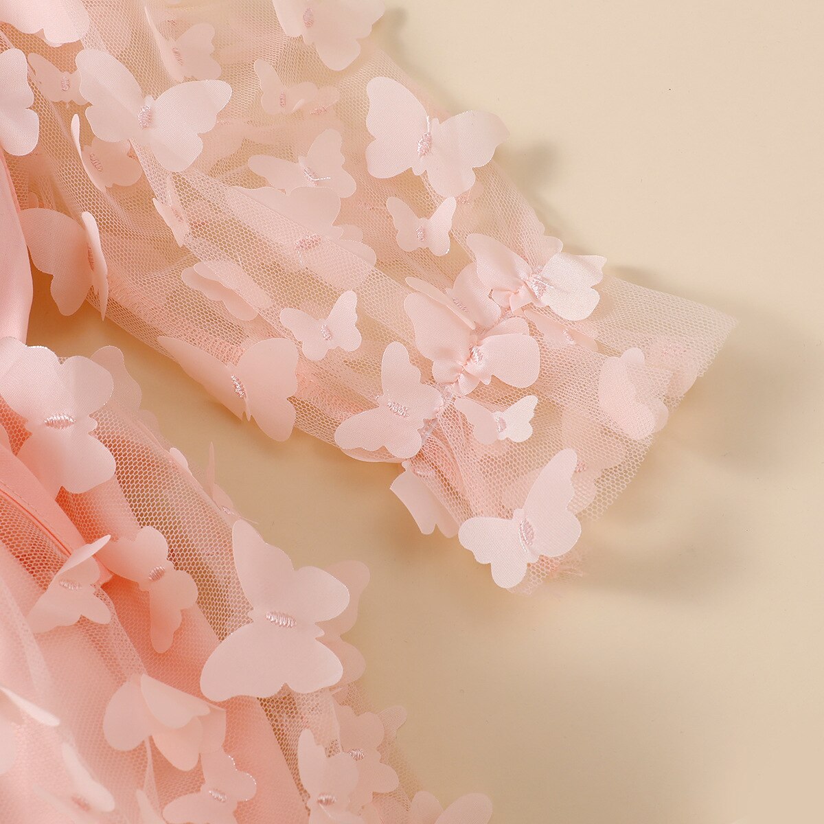 Vestido Infantil Mariposas Manga Larga