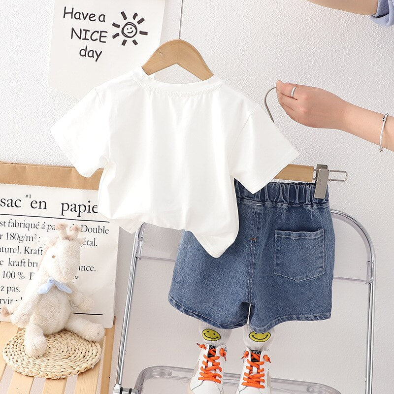 Conjunto Infantil Osito Con Aplique Monedero