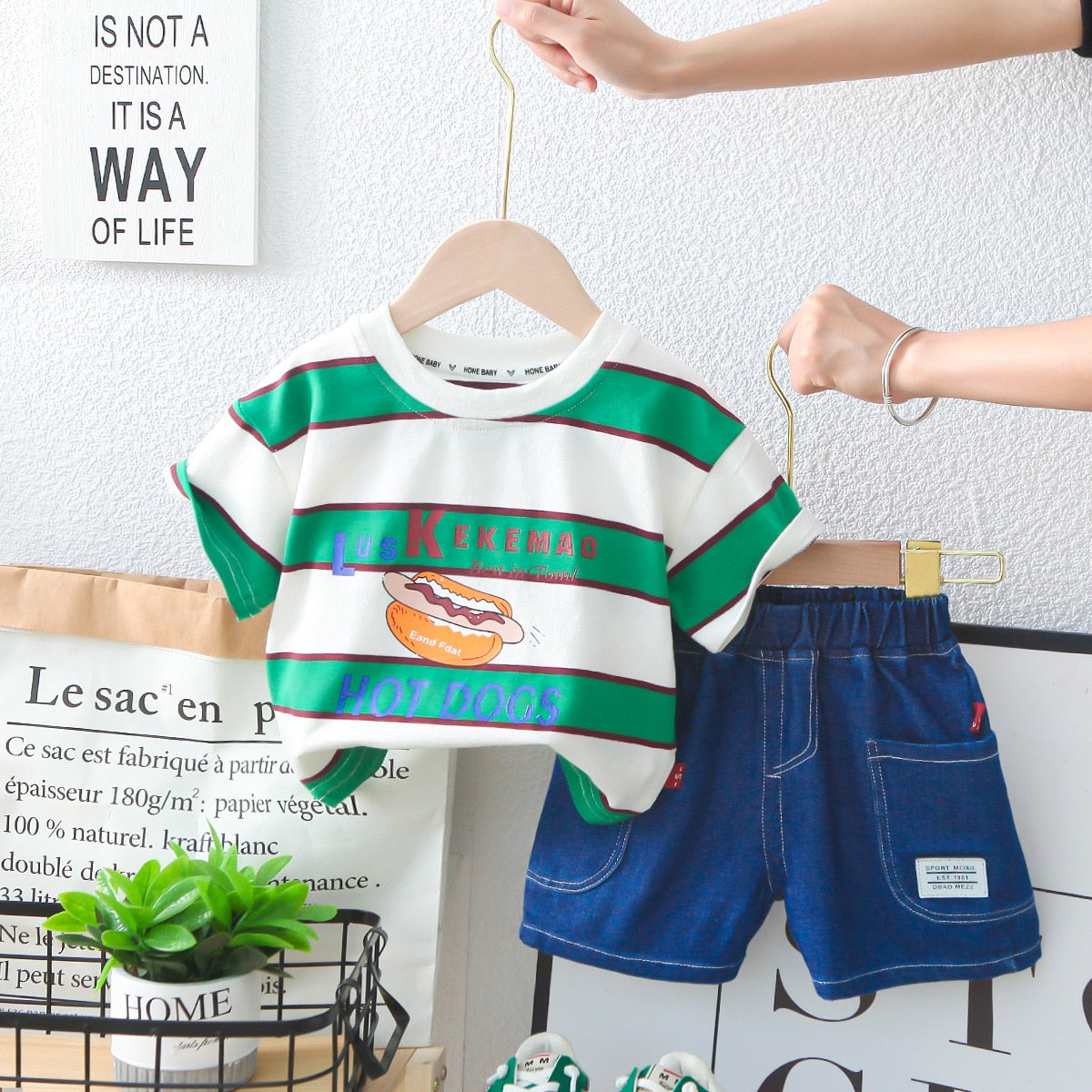 Conjunto Infantil Estampado Hot Dog