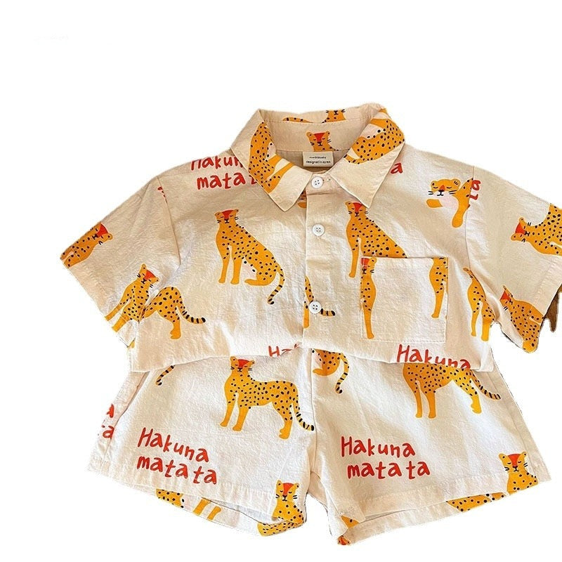 Conjunto infantil leopardo