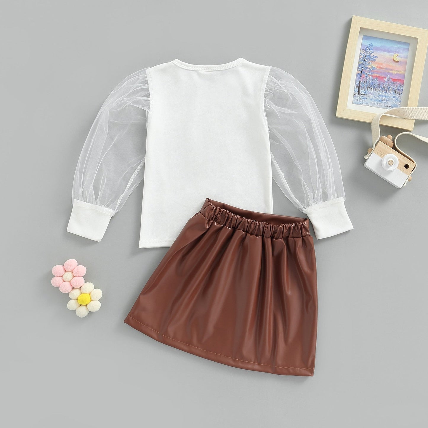 Conjunto Blusa y Falda Tul