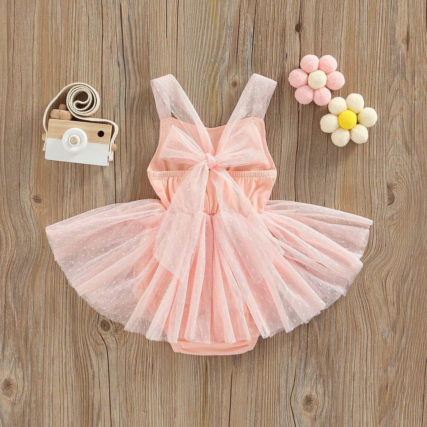Vestido Infantil Tul Rosa