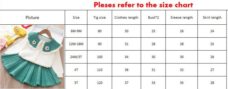 Conjunto De Suéter Suéter De Flores Tricolor Falda Plisada