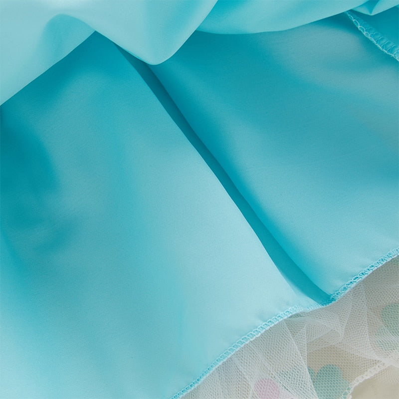 Vestido de tul Vestido de princesa de flores 3D sin mangas