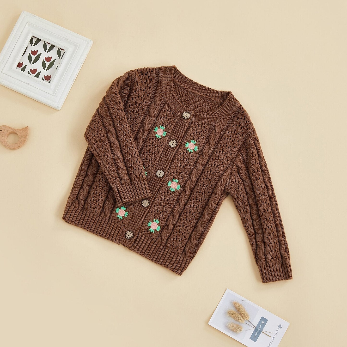 Cárdigan Infantil Flores