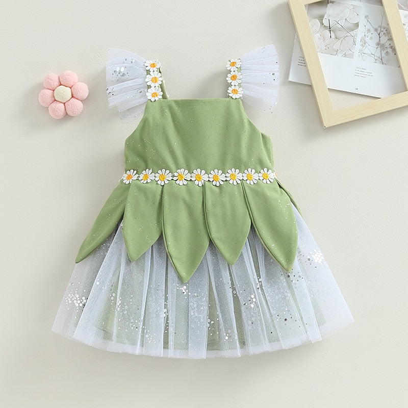 Vestido Flor Bordado Lentejuelas Tul