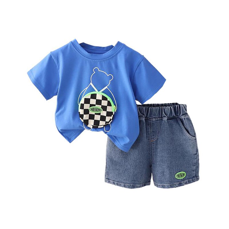 Conjunto Infantil Osito Con Aplique Monedero
