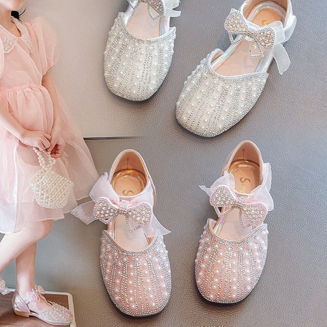 Zapatos de diamantes de imitación de perlas