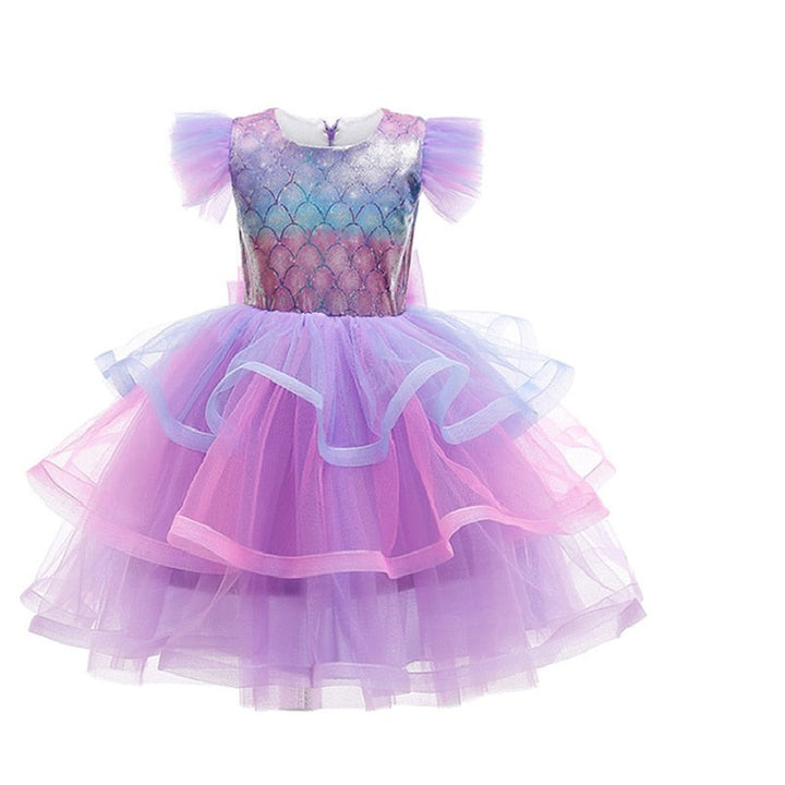 Vestido de fiesta de tul de princesa para niña