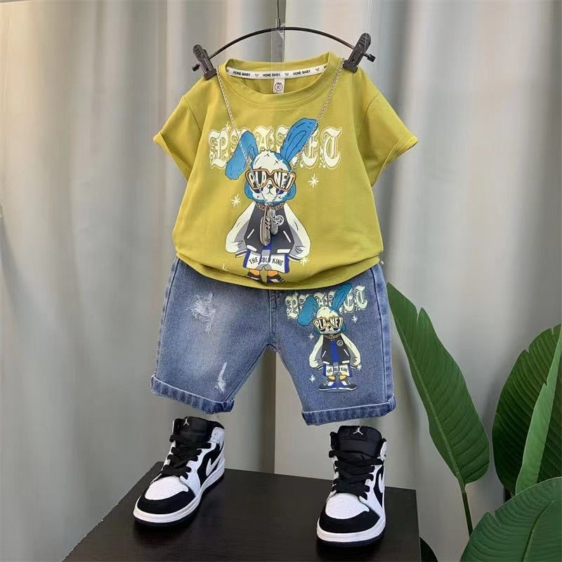 Conjunto infantil para hombre Conejo elegante