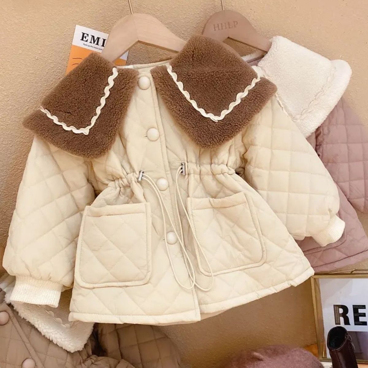 Abrigos cálidos gruesos de terciopelo acolchado de algodón