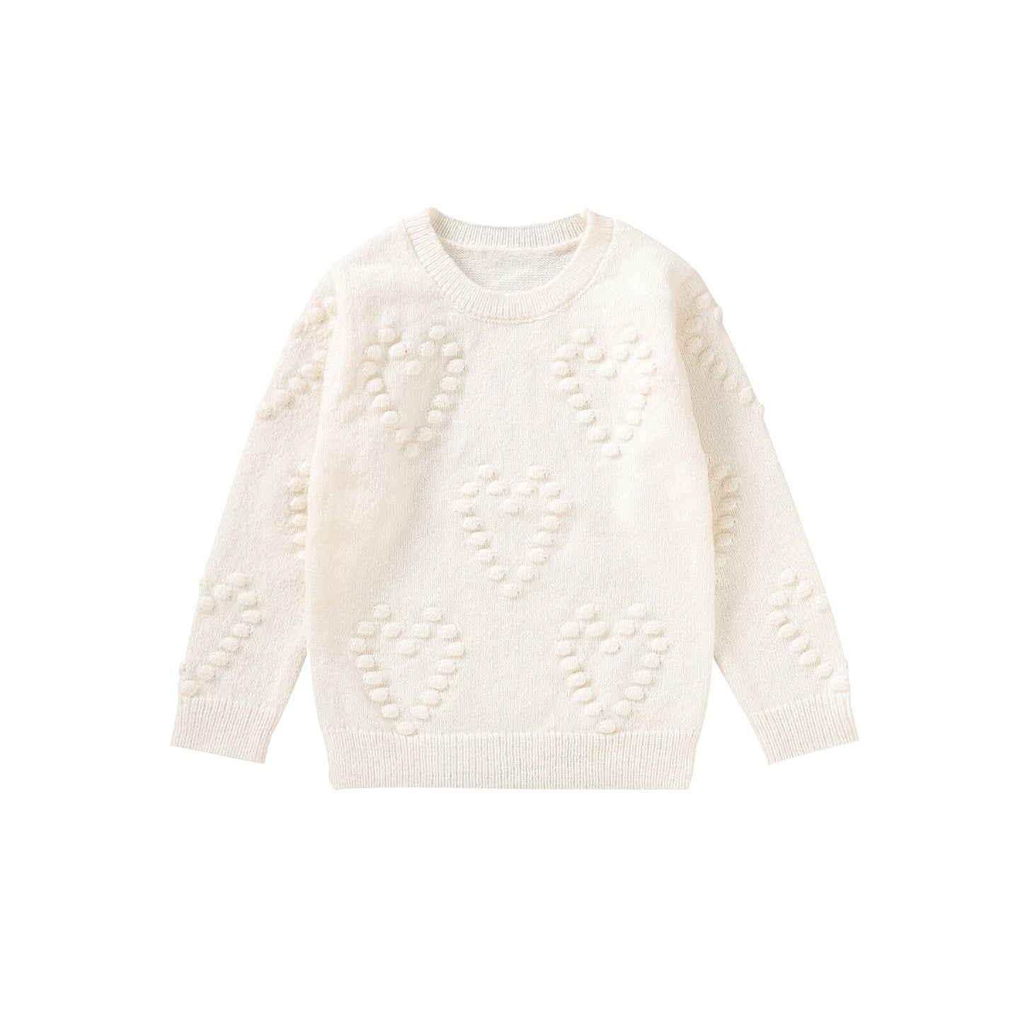 Jersey de punto de corazón de manga larga