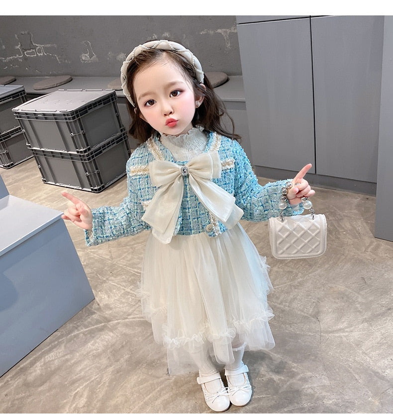 Conjunto vestido princesa + abrigo