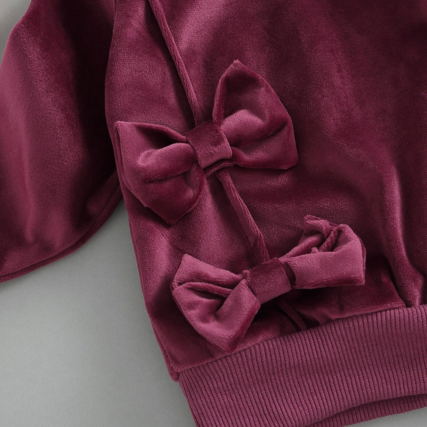 Conjunto de Felpa Infantil Falda Lazo