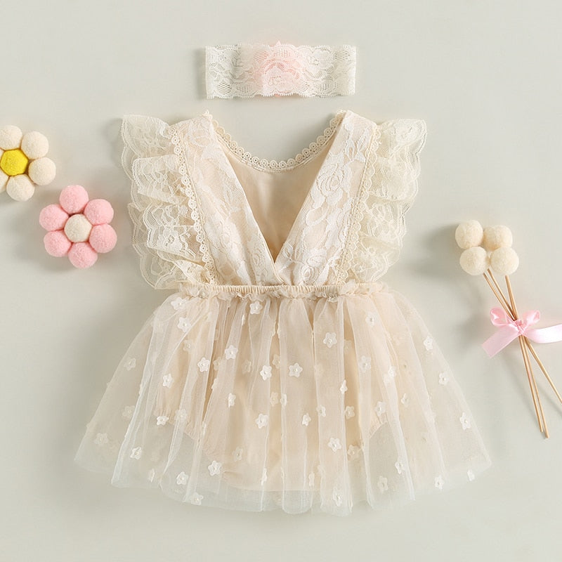 Vestido mameluco con diadema