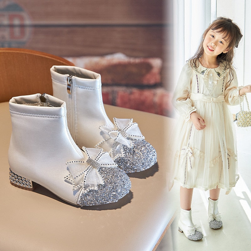 Botitas Lazo Piedra Infantil