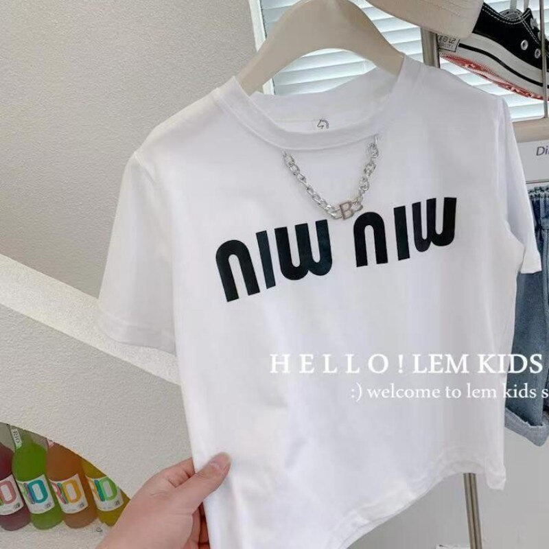 Camiseta para el set para niños + pantalones cortos de jeans