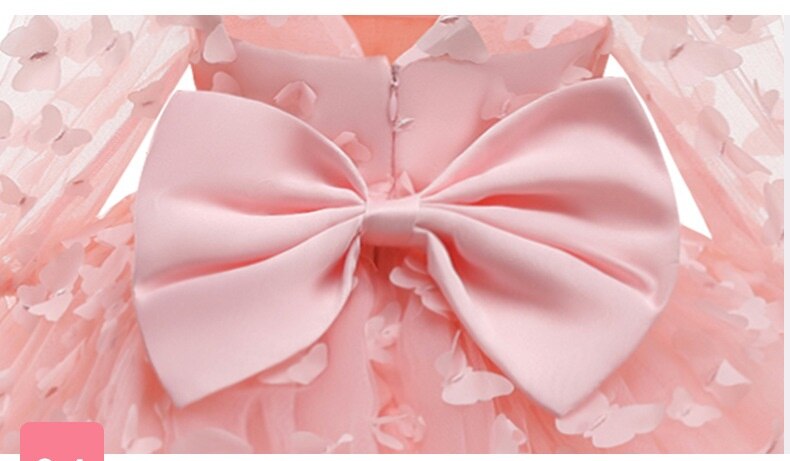 Vestido Infantil Mariposas + Fajín