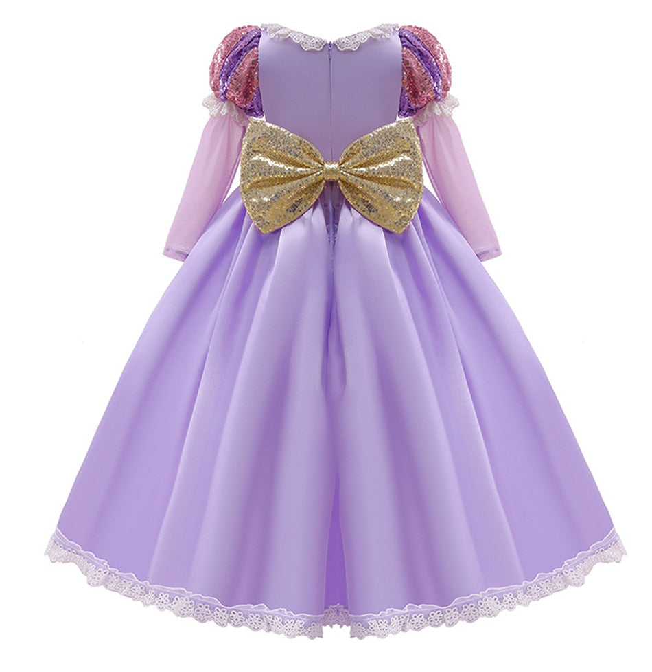 Vestido de fiesta morado para niños