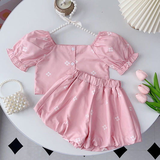 Conjuntos de camiseta de verano + traje corto, ropa nueva para niños