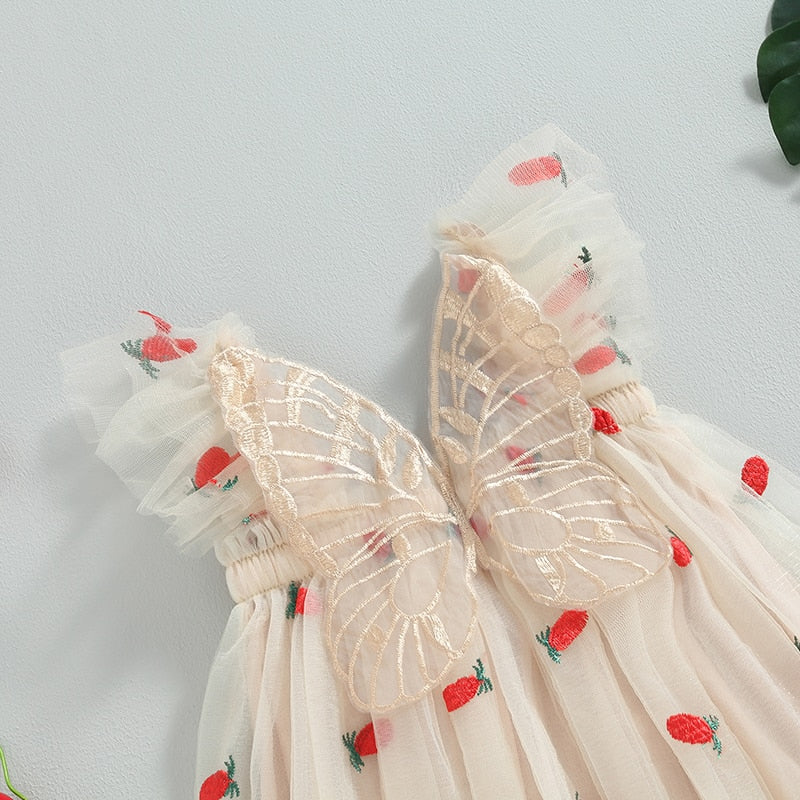 Vestido de tul Vestido con alas de mariposa y piña