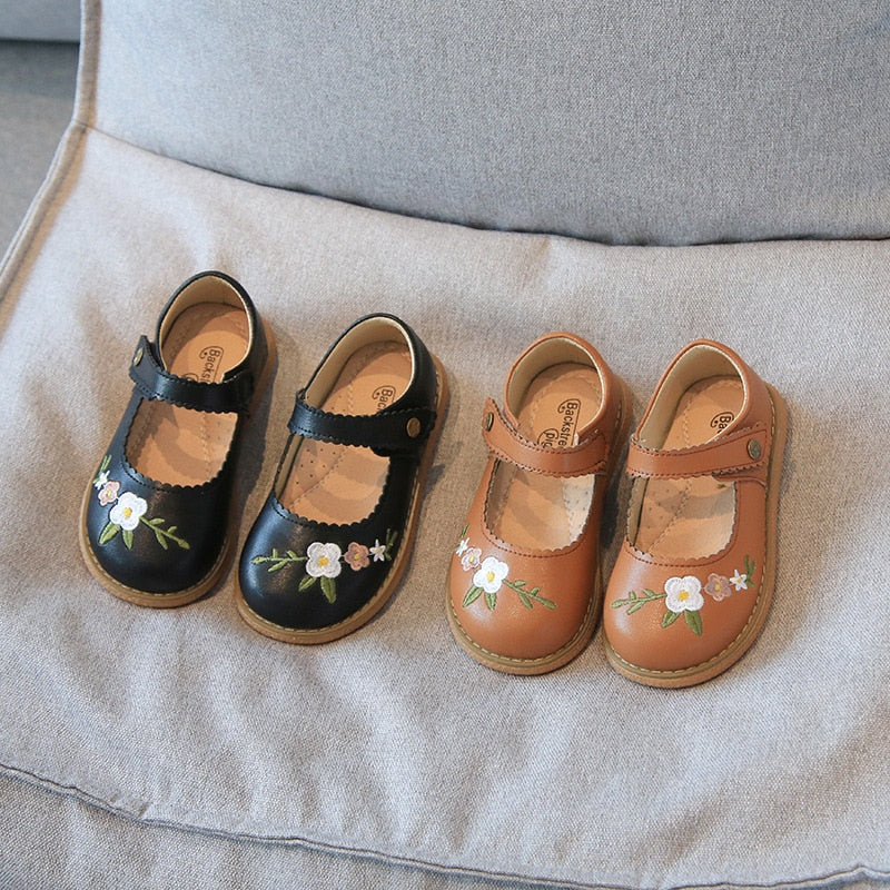 Zapatos Princesa Bordado Piel De Vaca Estilo Retro