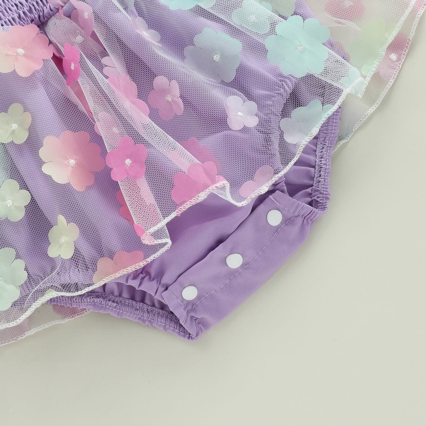 Vestido Romper Estampado Flores Malla