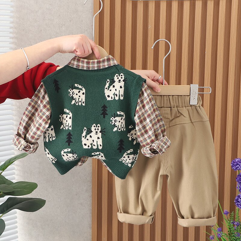 Conjunto Infantil 3 Piezas Jersey Gato