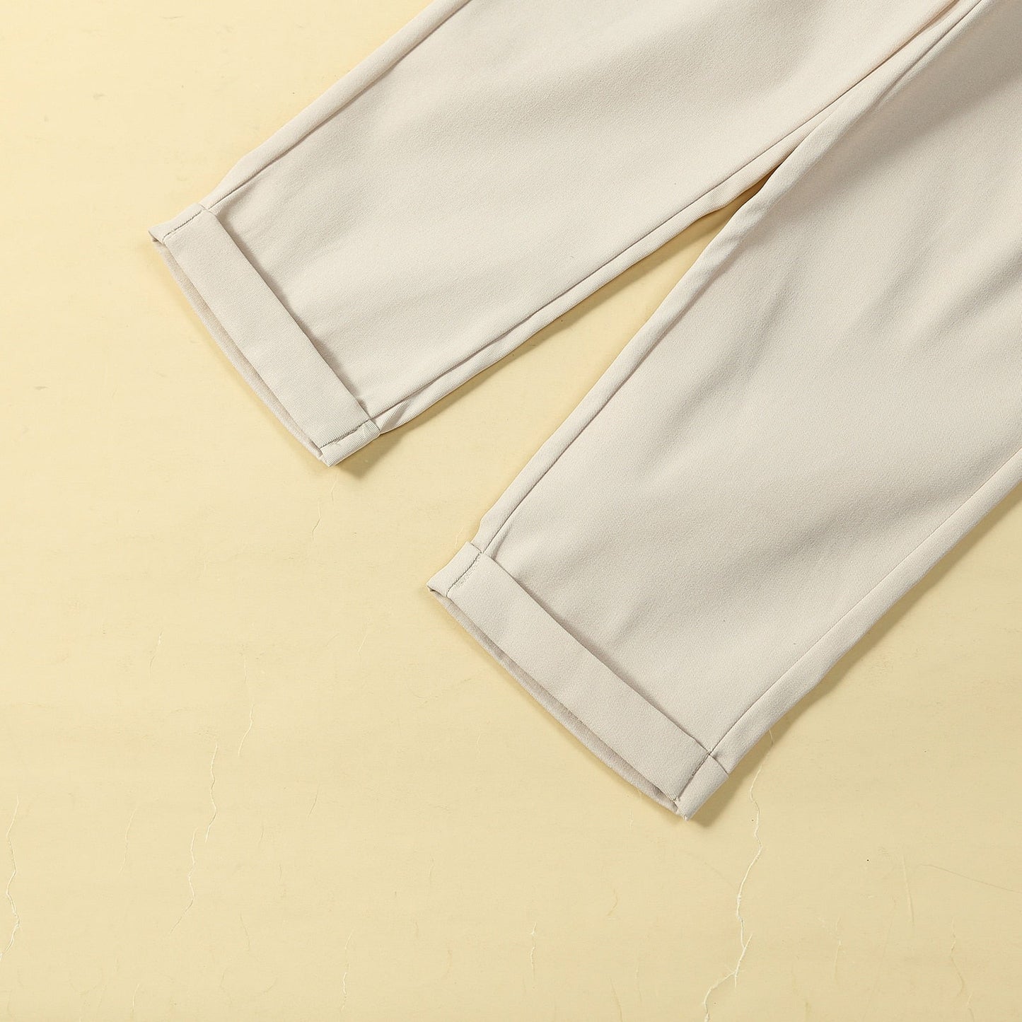 Conjunto de 2 piezas de top sin mangas a cuadros y pantalones elásticos con cinturón