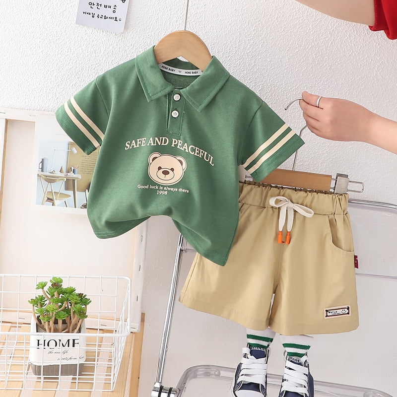 Conjunto Infantil Camisa Cuello Polo