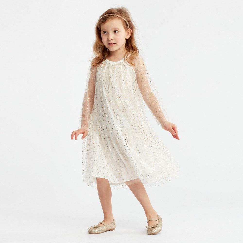 Vestido Infantil Tul Estrellas