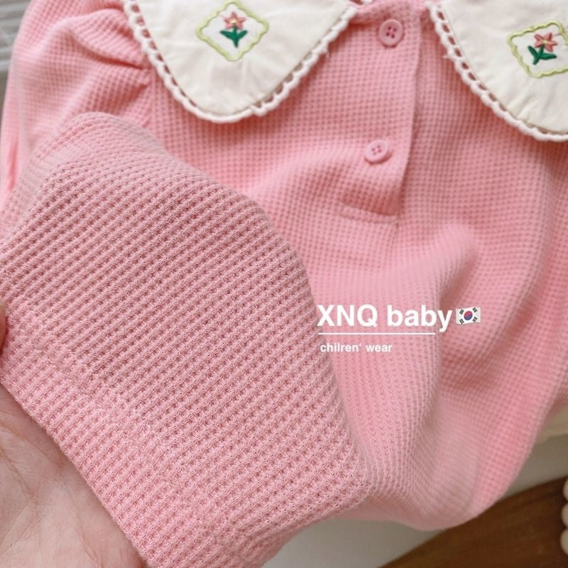 Conjunto plisado rosa de verano, top pequeño de 2 piezas + faldas