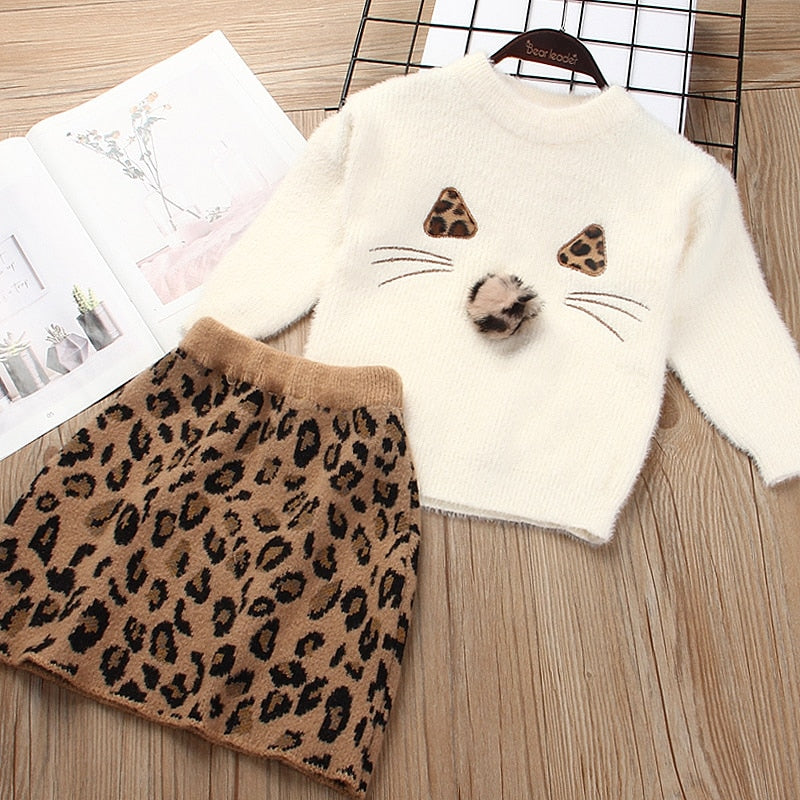 Conjunto Infantil Pompón Leopardo