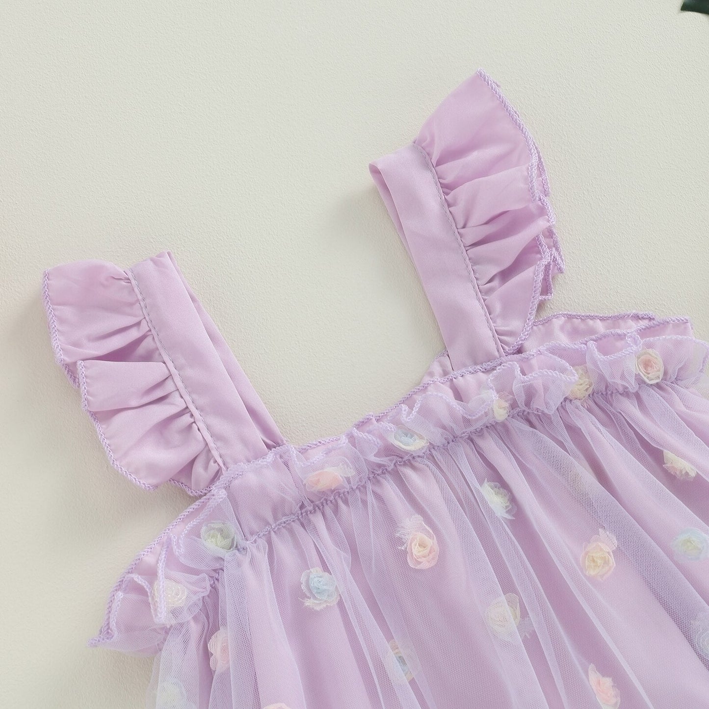 Mono de flores con patchwork de malla