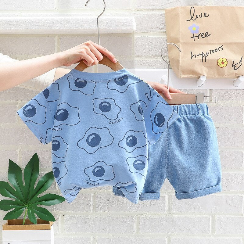 Conjunto Infantil Con Aplicación Bolsa De Frutas