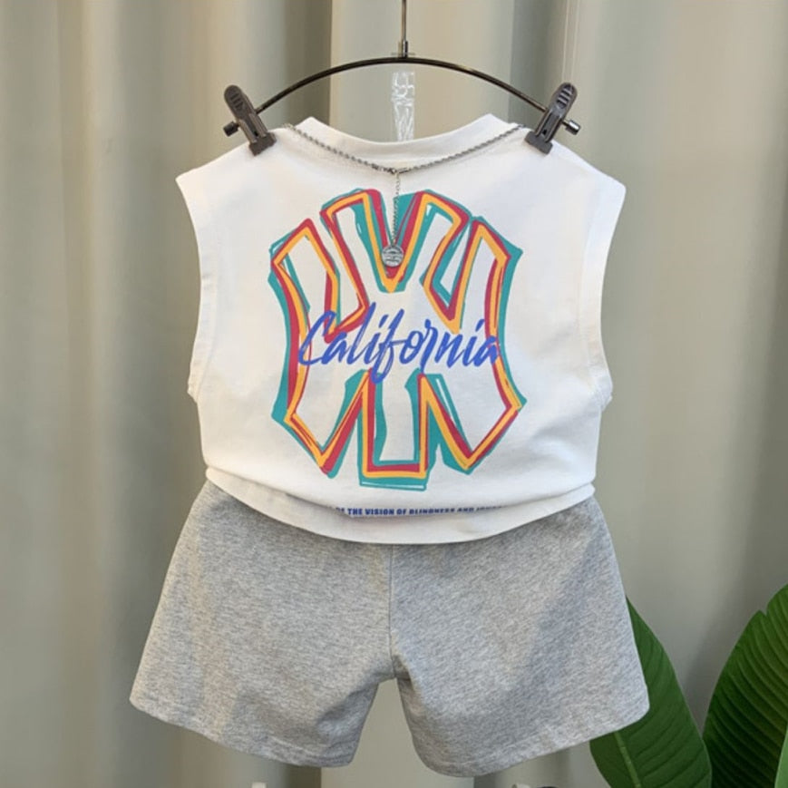 Conjunto infantil NY California de manga corta
