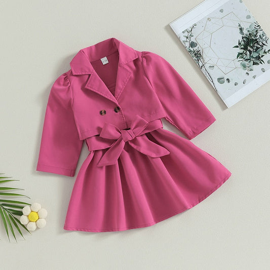 Conjunto Infantil Mujer Lazo Botones