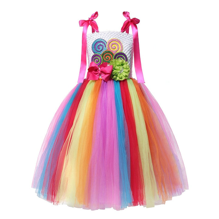 Vestido Fiesta Infantil Laçinho Piruleta