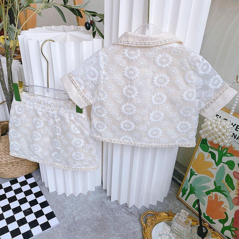 Conjunto de encaje de princesa