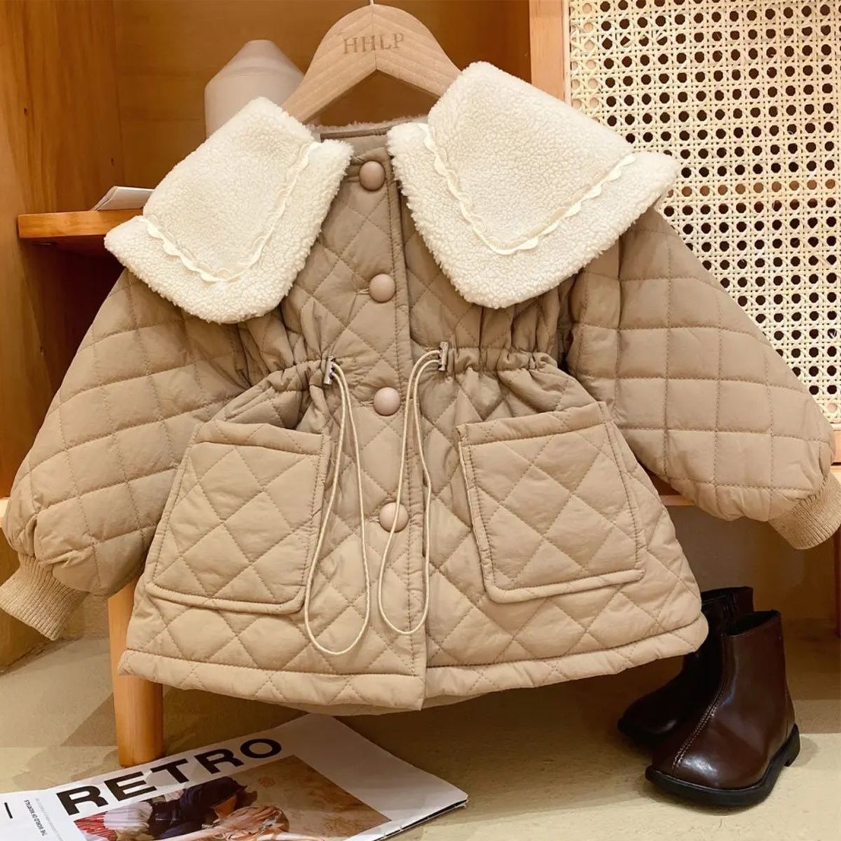 Abrigos cálidos gruesos de terciopelo acolchado de algodón