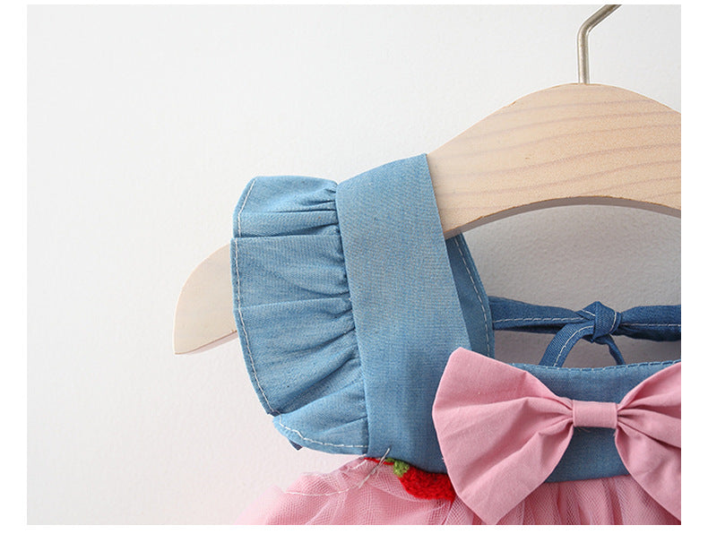 Vestido Infantil Frutos y Tul