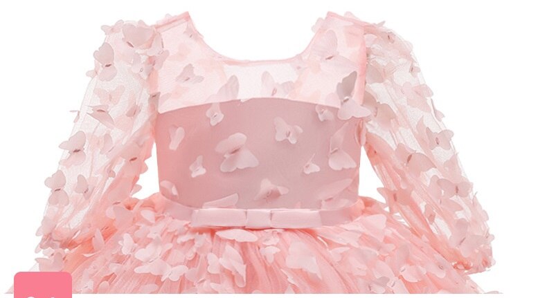 Vestido Infantil Mariposas + Fajín