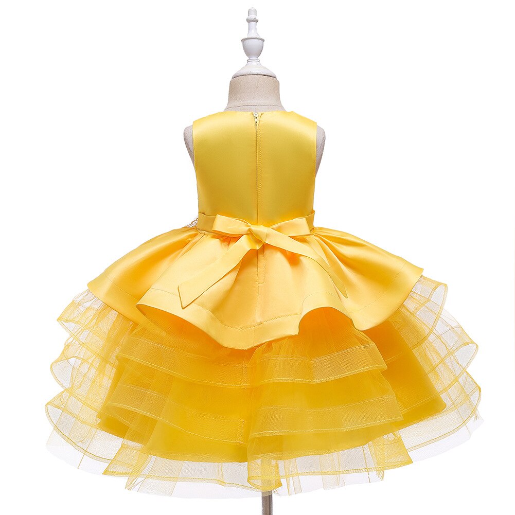 Vestido de Fiesta Infantil Primavera y Volantes