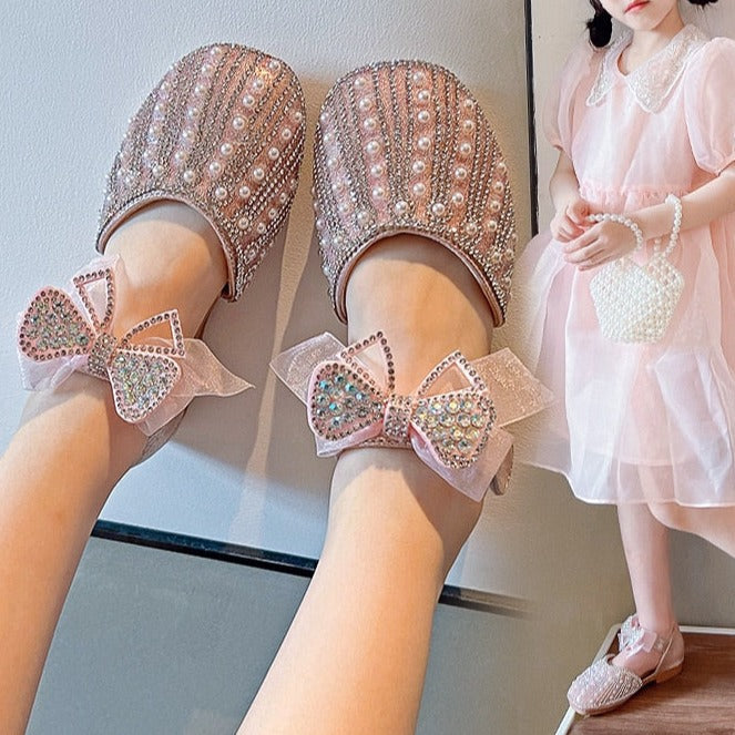 Zapatos de diamantes de imitación de perlas