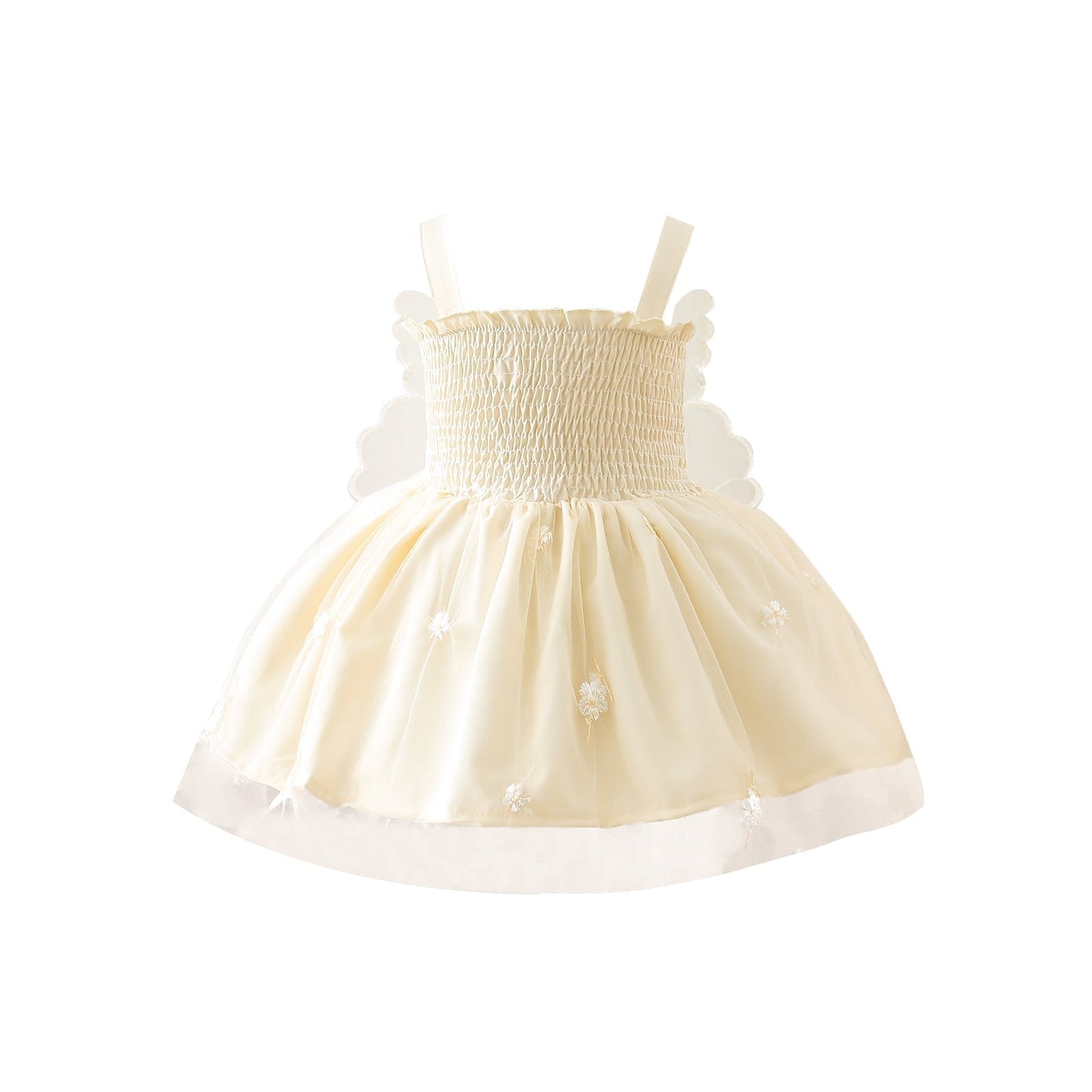 Vestido Infantil Alas de Mariposa y Cordón