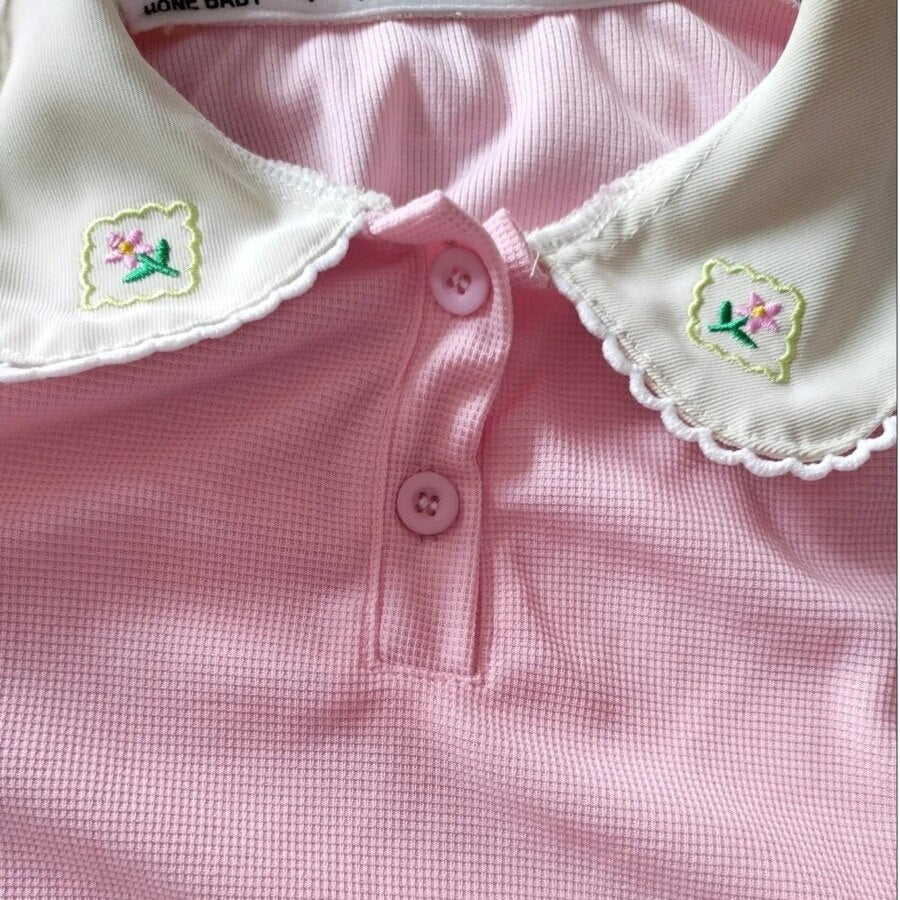 Conjunto plisado rosa de verano, top pequeño de 2 piezas + faldas