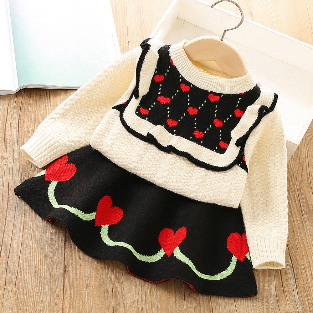 Conjunto Infantil Lana Corazones