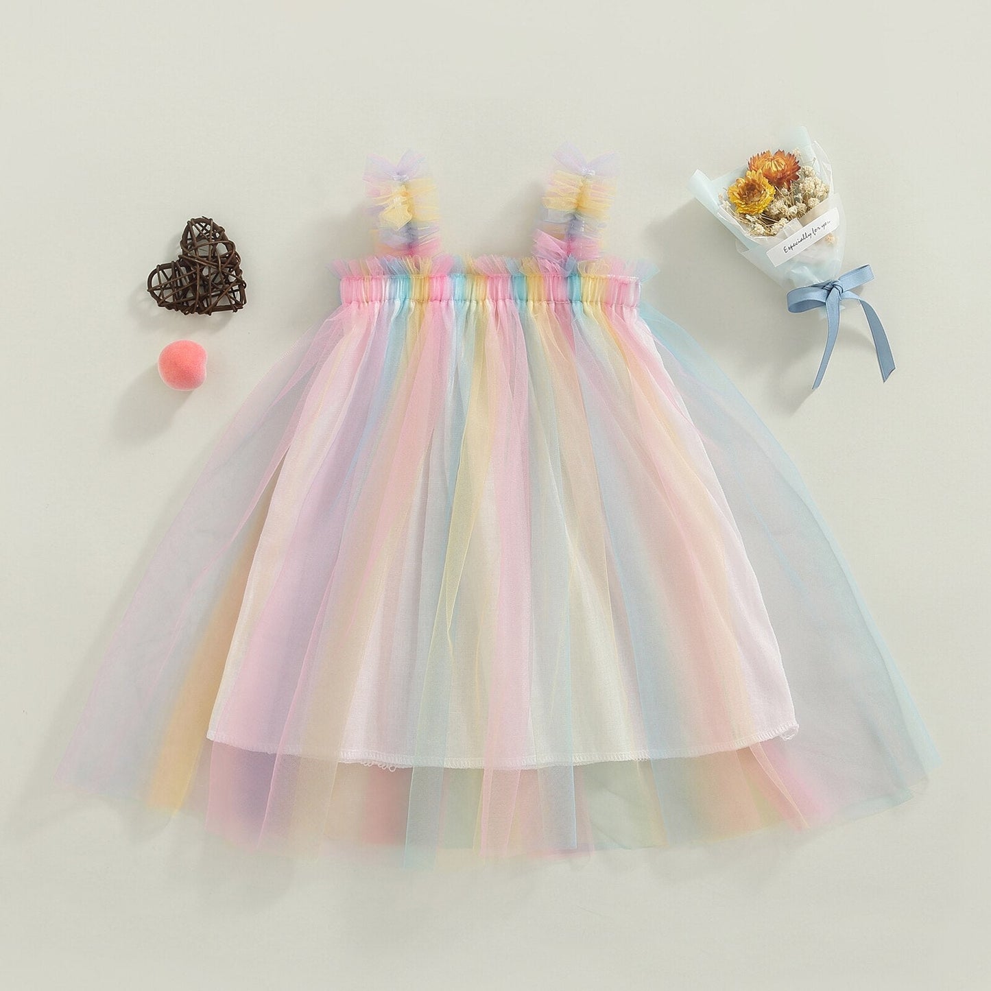 Vestido de tirantes de tul