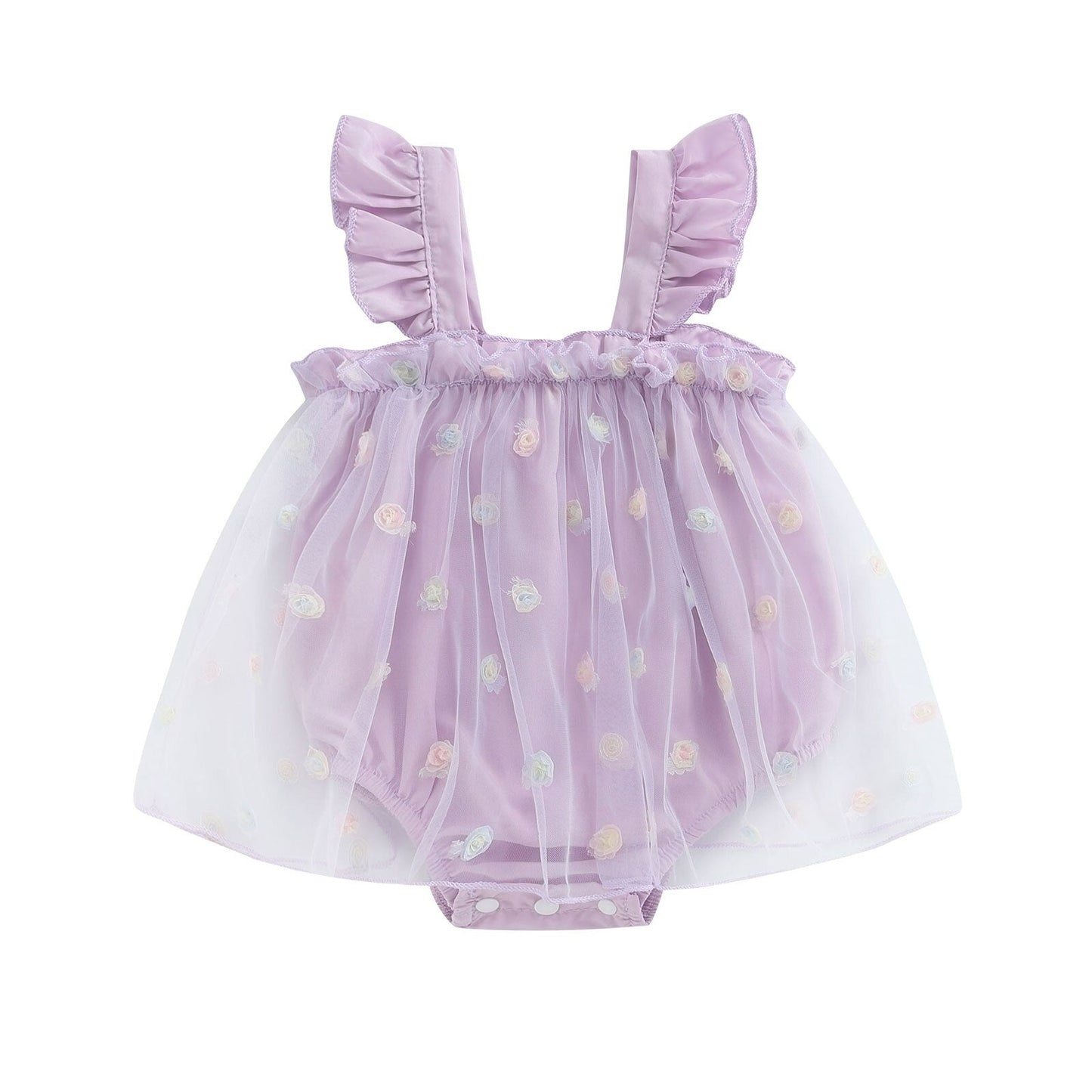 Mono de flores con patchwork de malla