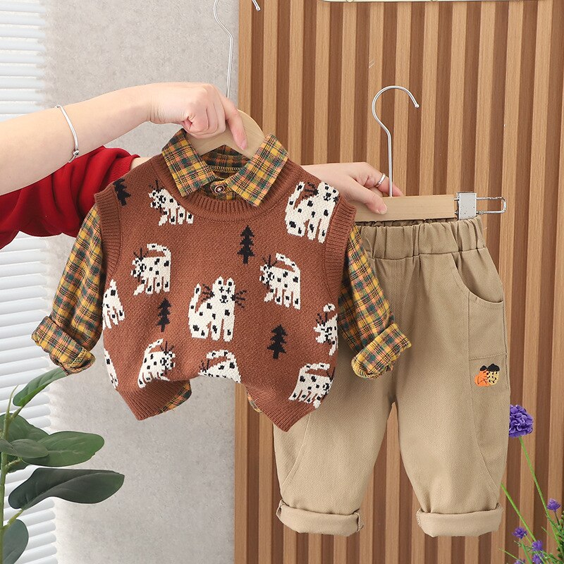 Conjunto Infantil 3 Piezas Jersey Gato